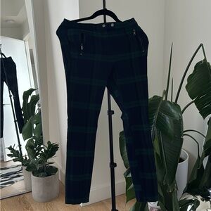 Plaid Skinny Trousers
